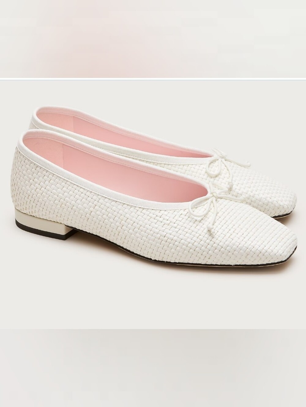 J. Crew Sophie Woven Ballet Flats with Bow Size 8.5 NEW